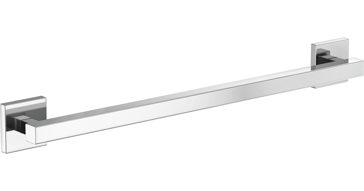 Brizo 69380-PC Modern 24" Grab Bar with Hidden Screws and Square ...