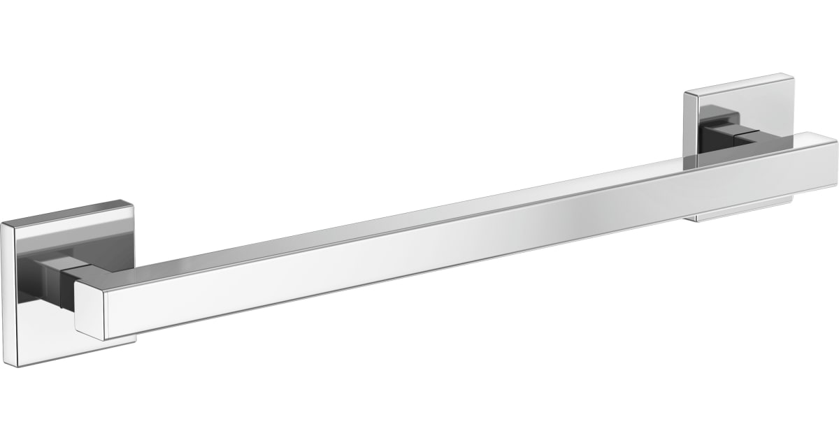 Brizo 69480PC Modern 18" Grab Bar with Square Escutcheons