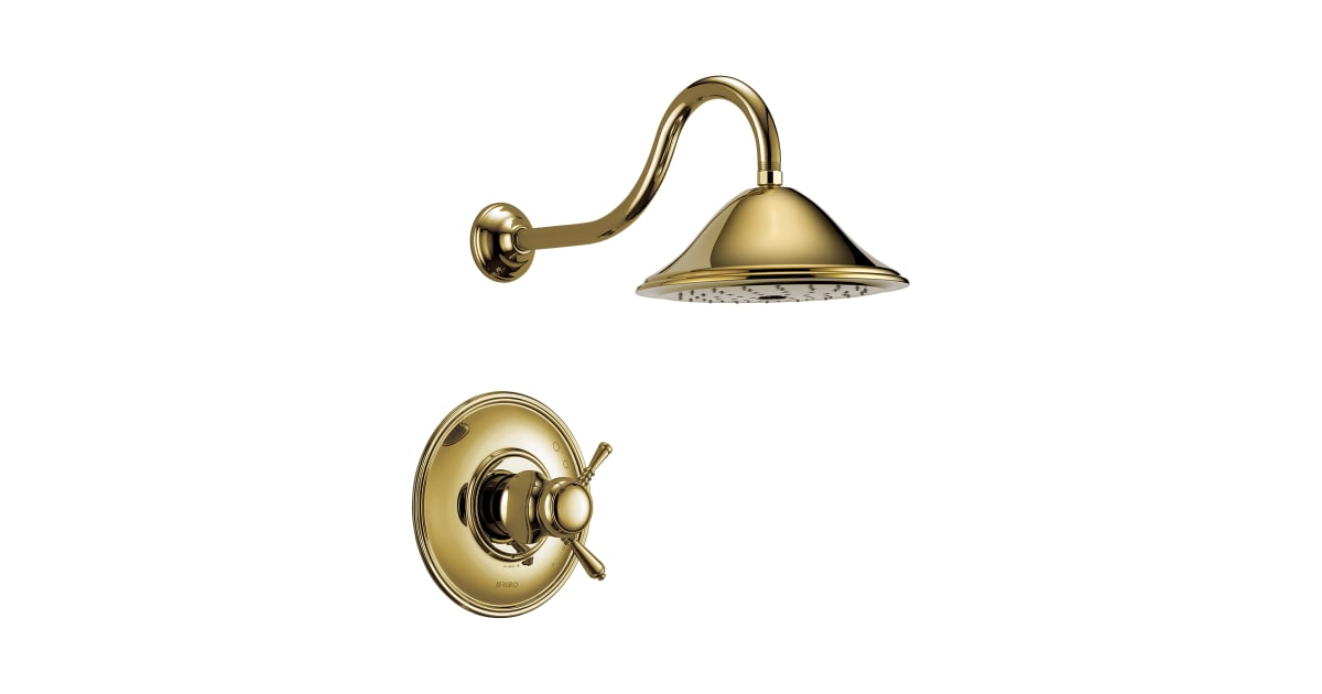 Brizo T60210BB Shower Valve Trim Double Handle Less Valve