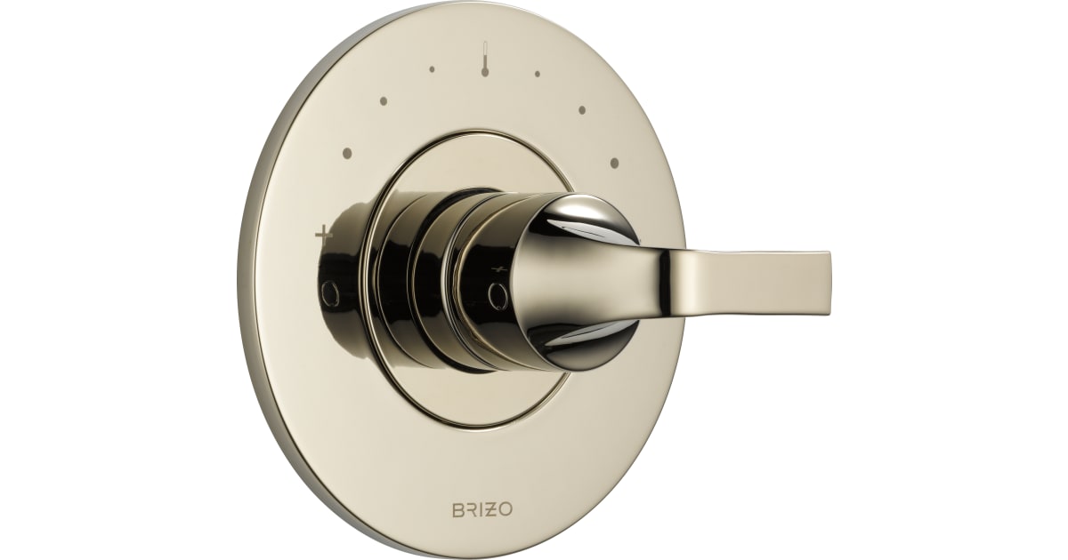 Brizo T66T050-PN Sotria Sensori Thermostatic Mixing Valve Trim and ...