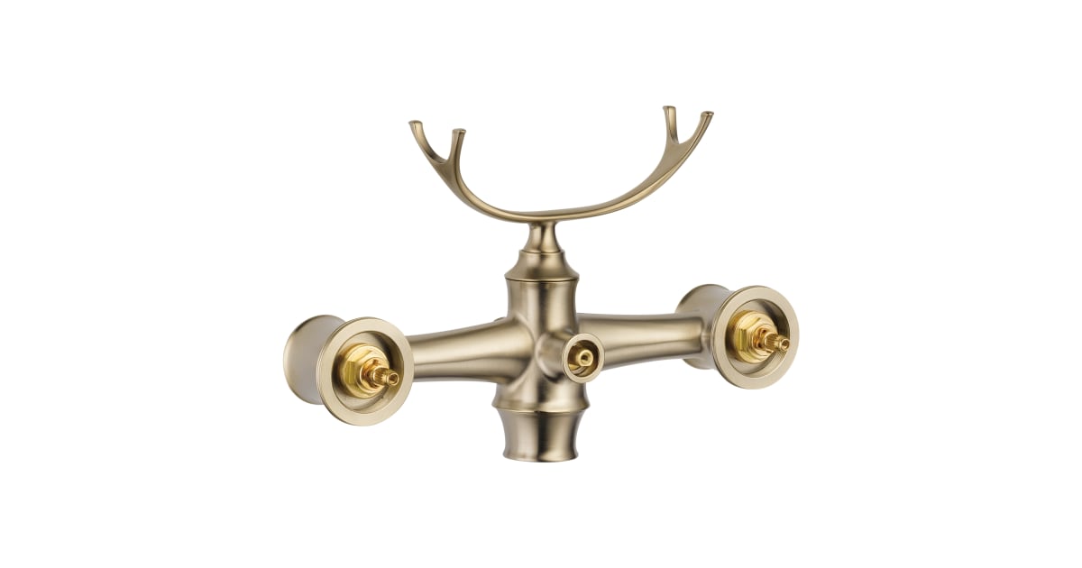 Less Union Assembly Brizo T70210-BNLHP Wall, Deck or Floor Mount Two Handle Tub Filler Body ...