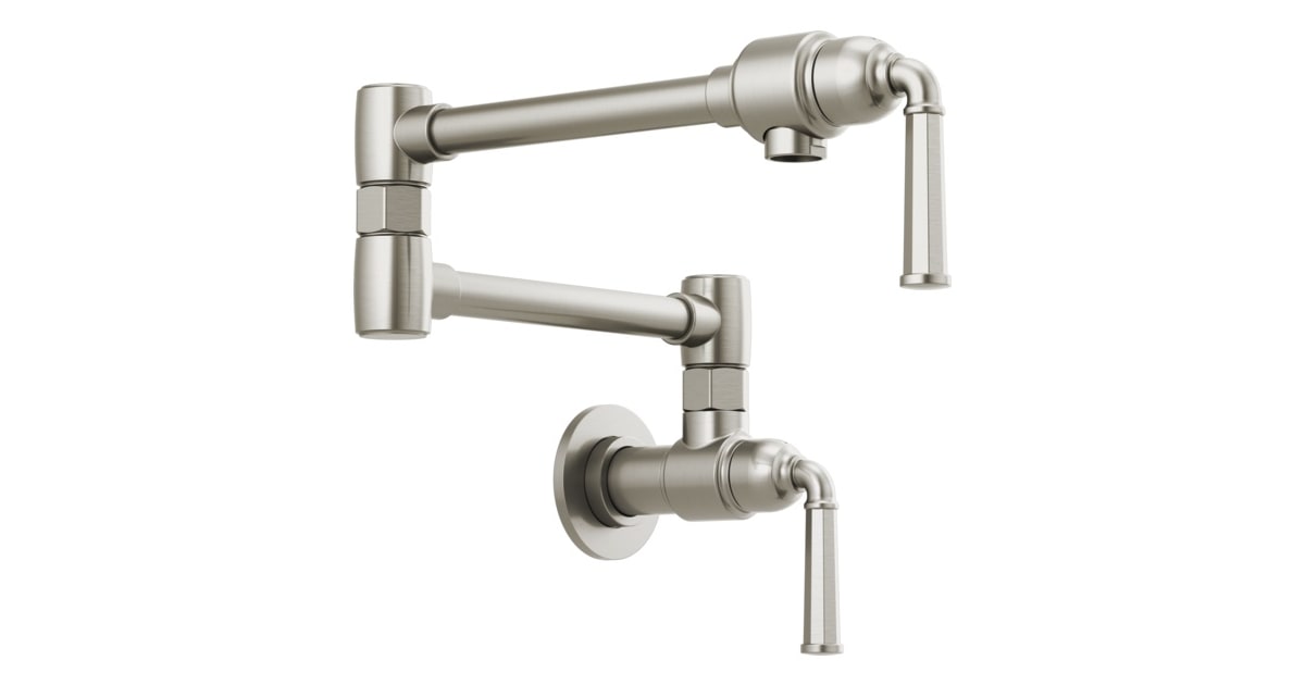 Brizo 62874LFSS Rook 4 GPM Wall Mounted Double Handle Pot