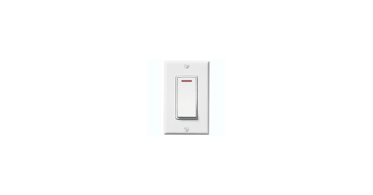 Broan 69WL Single Function Lighted Rocker Switch - White | Ferguson Home