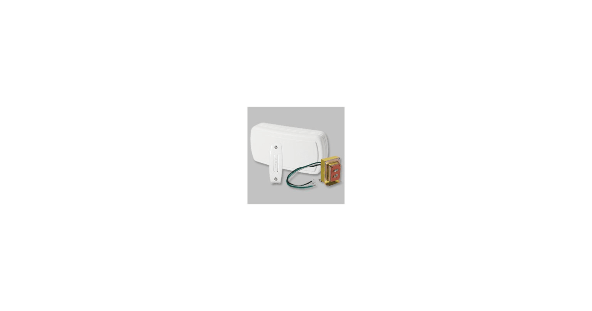 Everyday BT1W Unlighted Door Chime Button – 2-7/8 Inch Tall, White Finish – Classic Push Button For Any Home