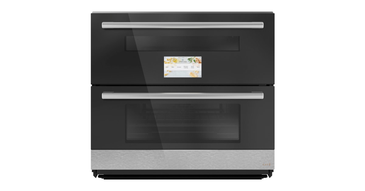 Cafe 30 in. 5.0 cu. ft. Electric Smart Wall Oven with True European  Convection & Self Clean - Platinum Glass