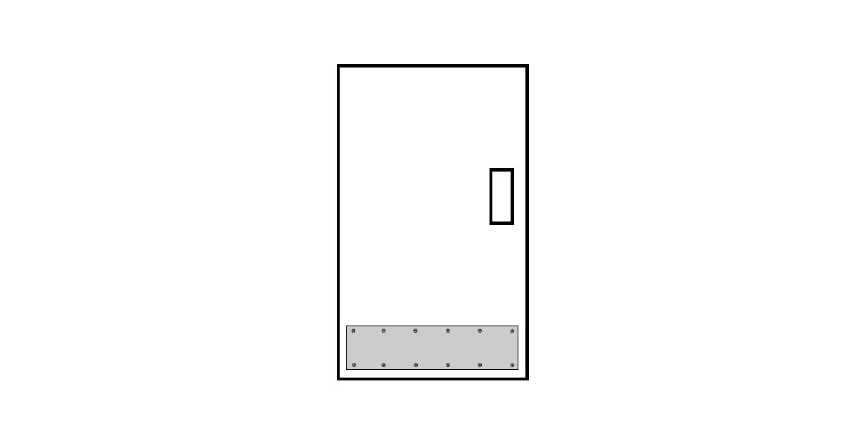 CalRoyal KICK266US33 26" x 6" Door Kick Plate