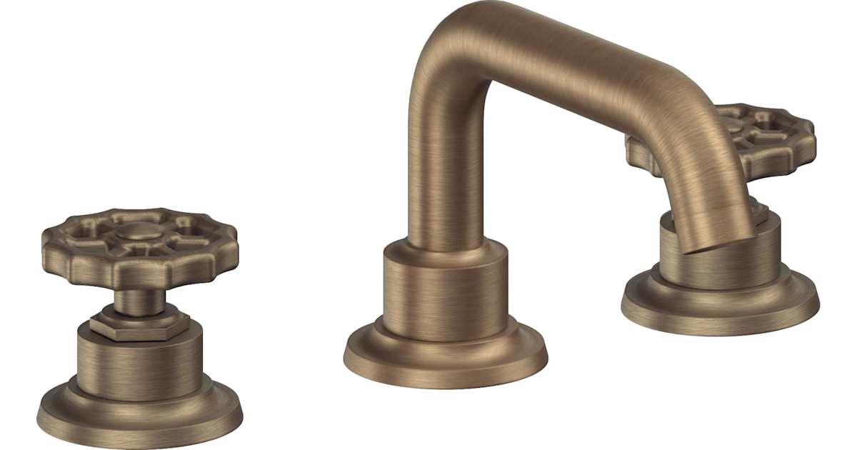 California Faucets 8002W-ABF Descanso Works 1.2 GPM Widespread Bathroom ...