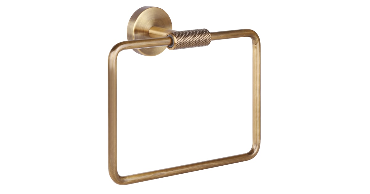 Canarm LYLA Matte Black Towel Ring - Modern Bathroom Towel Holder 6.75x8 Inches