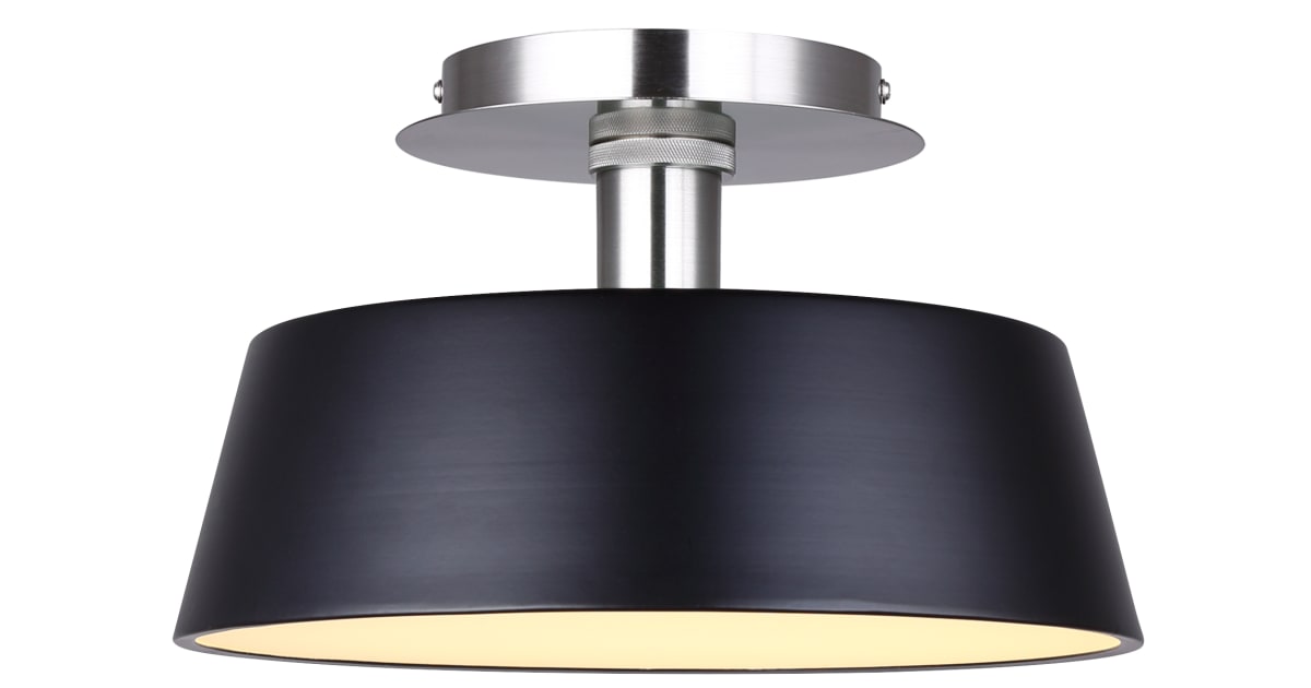 Canarm LFM263A13BKN Jessa 13" Wide LED Semi-flush Ceiling Fixture ...