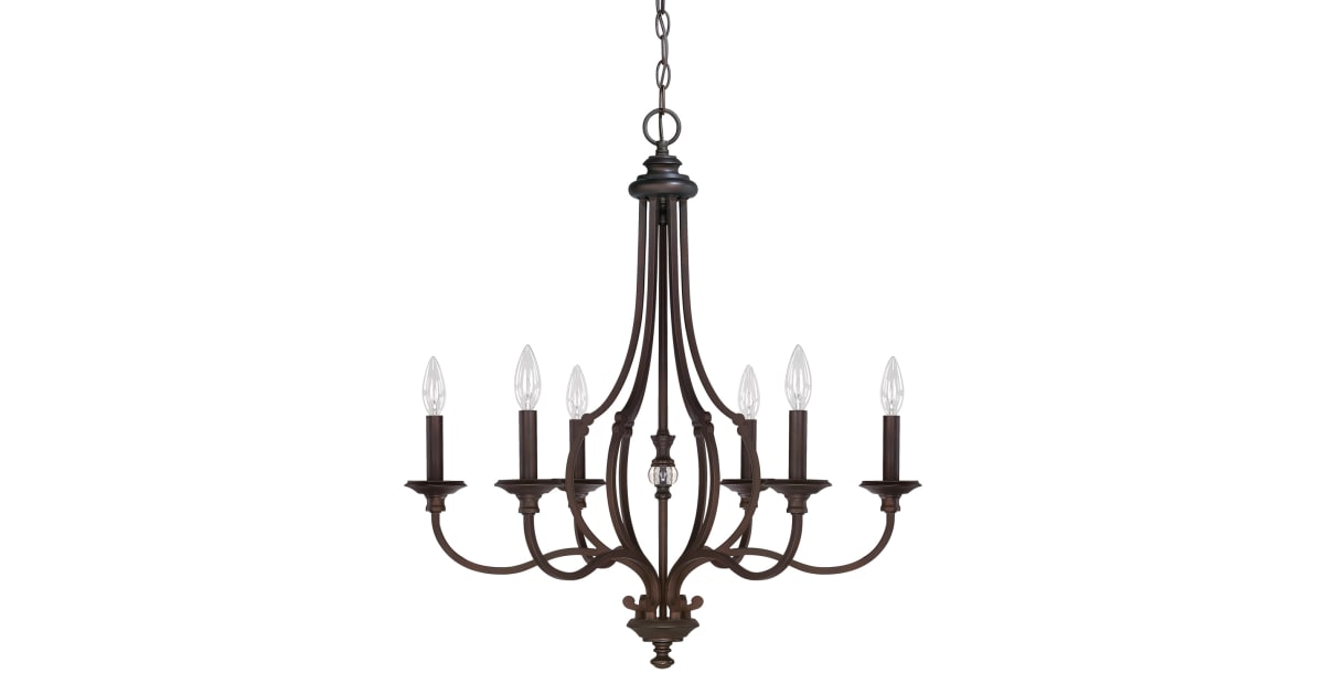 Capital Lighting 4706BB000 Leigh 6 Light 27" Wide Taper