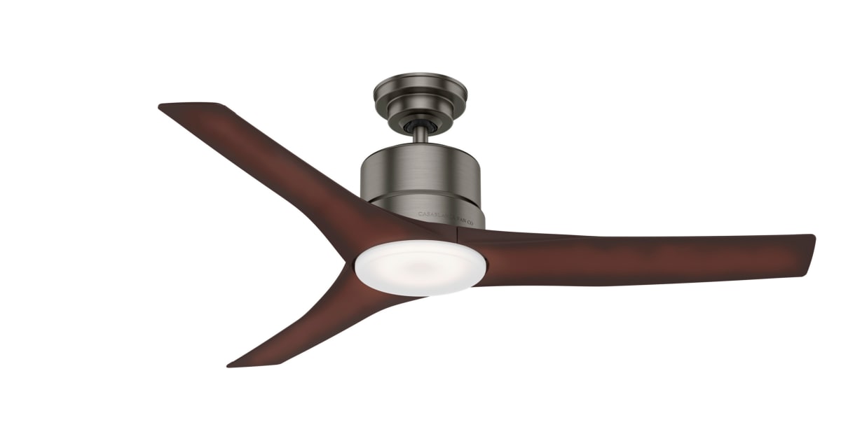 Casablanca Piston 52 3 Blade Outdoor Led Ceiling Fan With Remote Control Blade Outdoor Led Ceiling Fan, Casablanca Outdoor Ceiling Fans With Lights