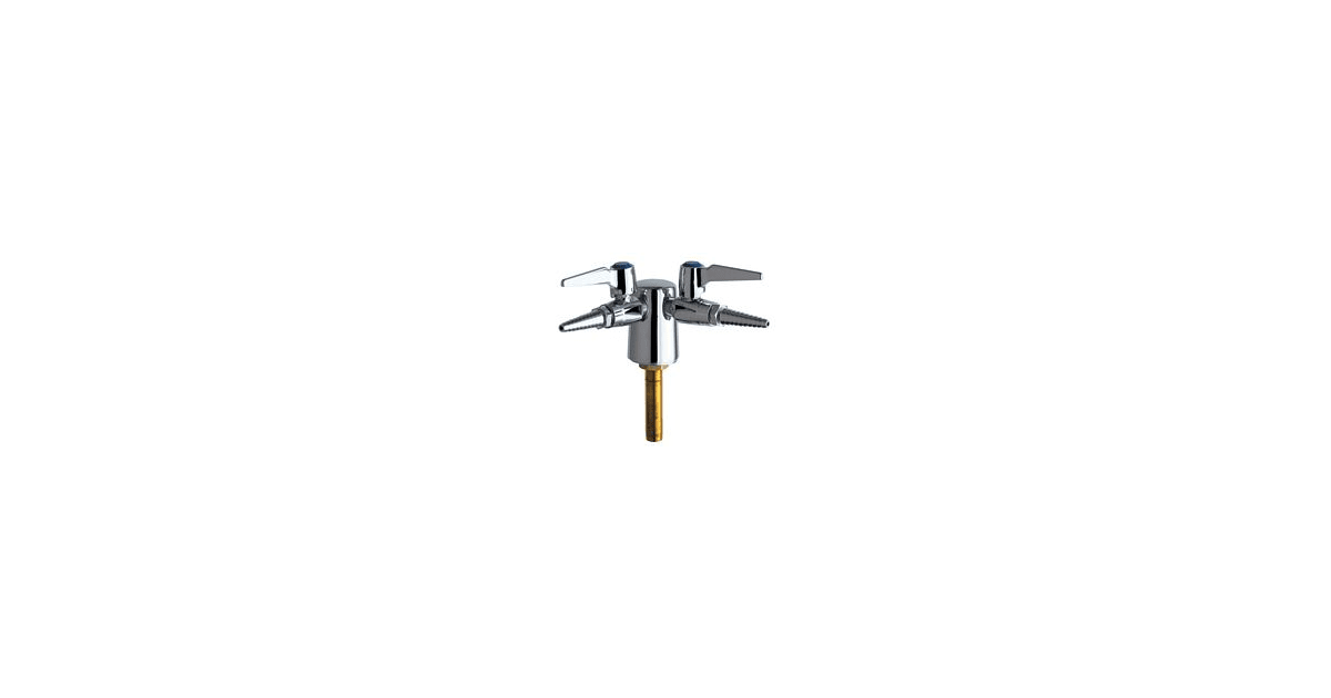Chicago Faucets 982-WSV909CAGCP Laboratory Turret with Two 90 Degree ...