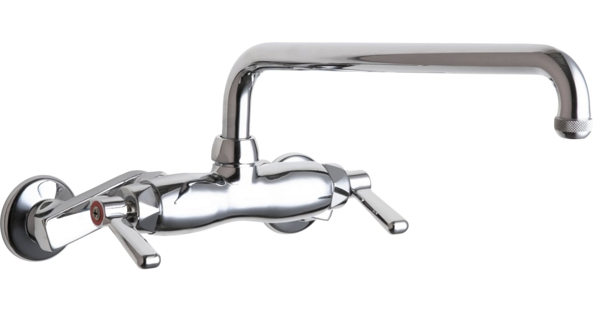Chicago Faucets 445L12E1CP Wall Mounted Service Sink