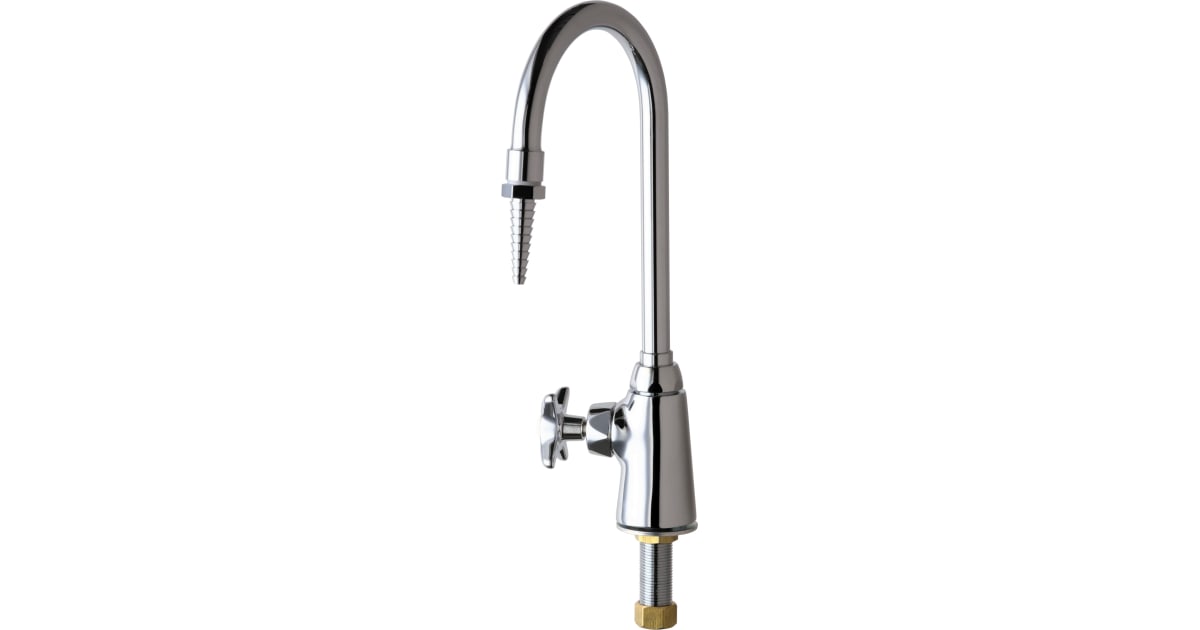 Chicago Faucets 969217XLHCTF Single Hole Lab Faucet with