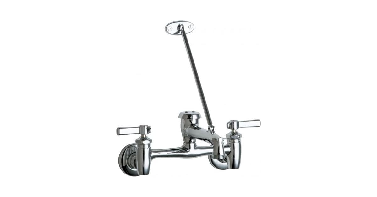 Chicago Faucets 897-CP Wall Mounted Utility / Service Faucet with Lever ...