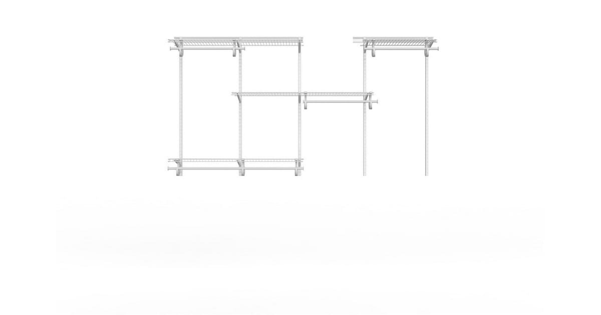 ClosetMaid - ShelfTrack Adjustable 4-Shelf Closet Organizer 5' - 8