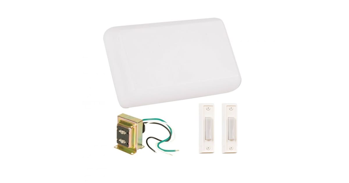 Craftmade CK1000-W Builder Chime Kit With 2 White Buttons and T1610 ...