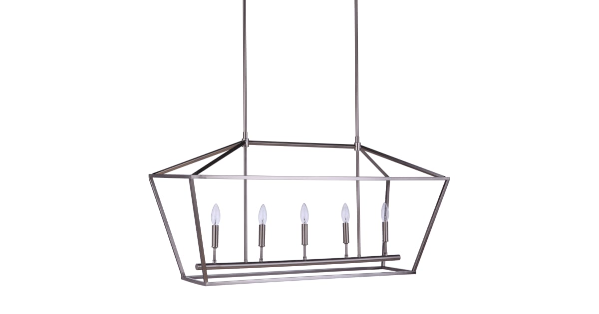 Craftmade 56375BNK Flynt II 5 Light 15" Wide Taper Candle