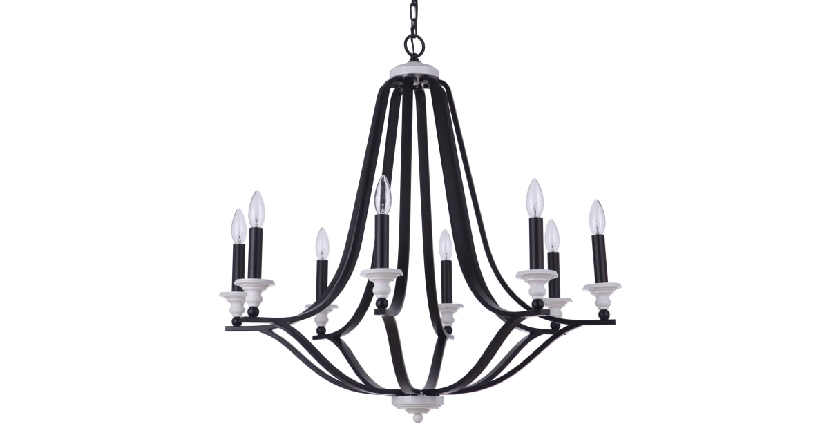 Craftmade 57628FBMWW Esme 8 Light 32" Wide Taper Candle