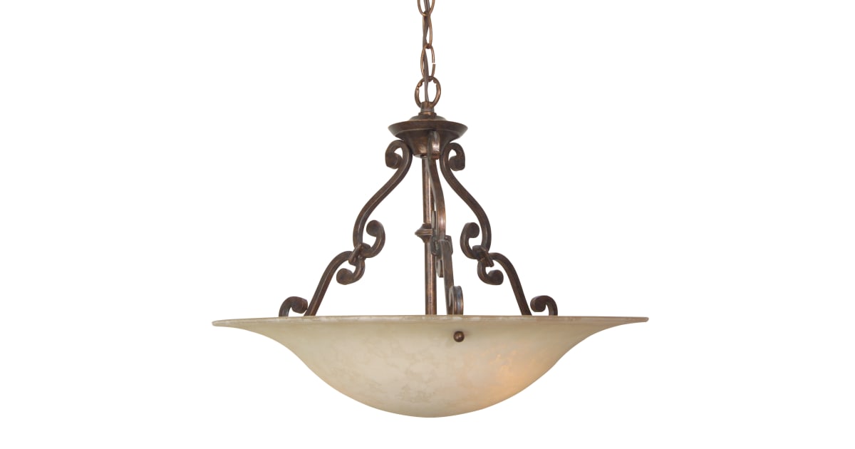 Craftmade X1916AG Scroll 3 Light Bowl Shaped