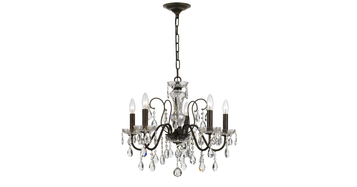 Crystorama Lighting Group 3025-EB-CL-SAQ Butler 5 Light 23