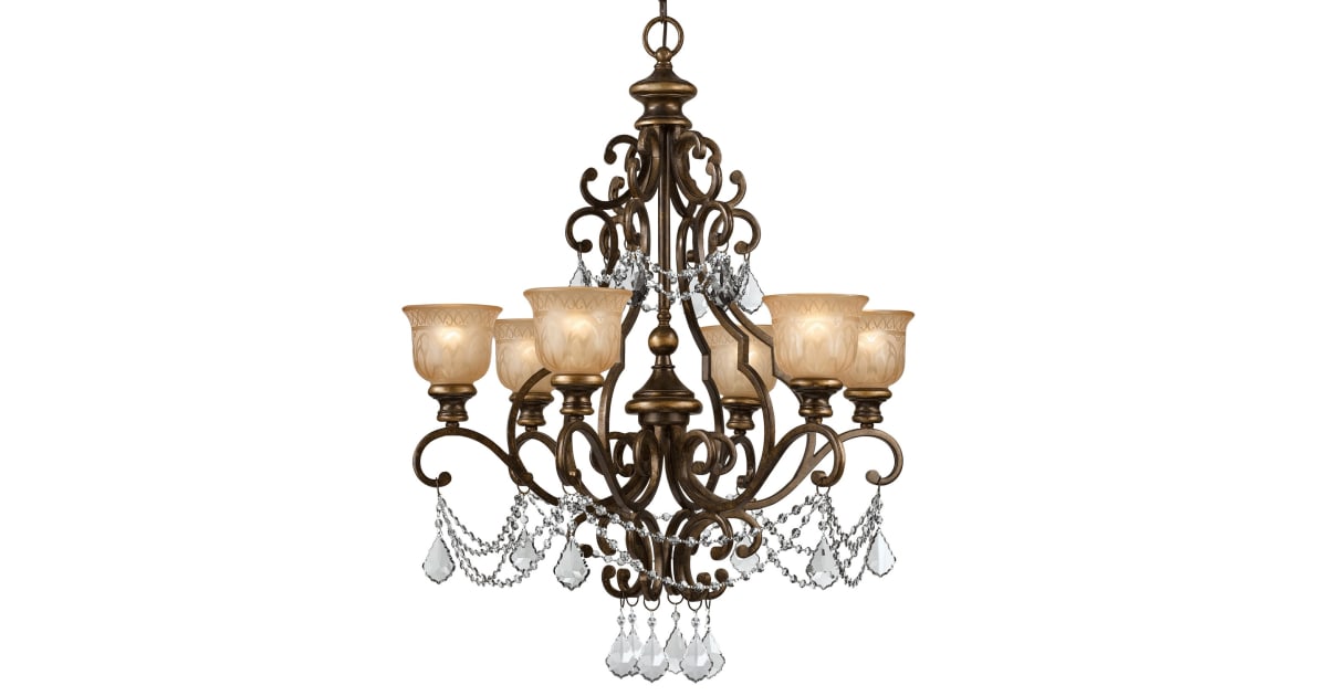 Crystorama Lighting Group 7516-BU-CL-I Norwalk 6 Light 28" Wide Crystal ...