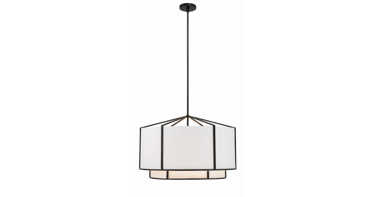 Crystorama Lighting Group CAR-9209-BK Carlyn 6 Light 28