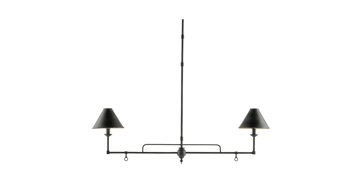 Shop Currey and Company Prosperity 2 Light 45" Wide Single Tier Shaded Chandelier with Black Metal Shade from Build.com on Openhaus