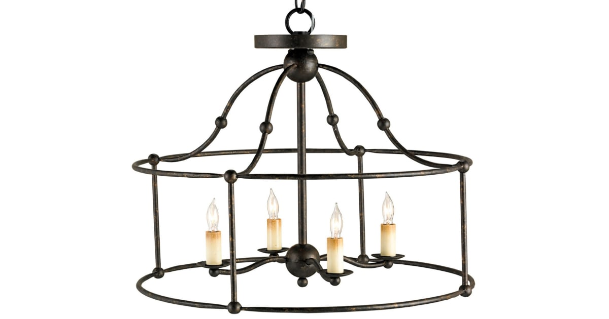 Currey and Company 9878 Fitzjames 4 Light Pendant with
