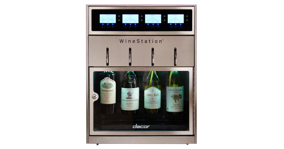 Dacor DYWS4 20 Inch Wine Storage with 4-Bottle Capacity, Thermo-Electric  Cooling System, LCD Controls, Dispensing System and Parental Control  Locking Door