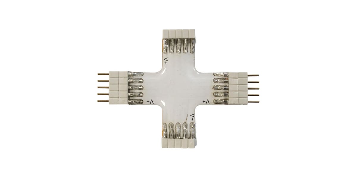 DALS Lighting TPK-RGBW-WIFI-ACC-X Cross-Shaped Connector Accessory for ...