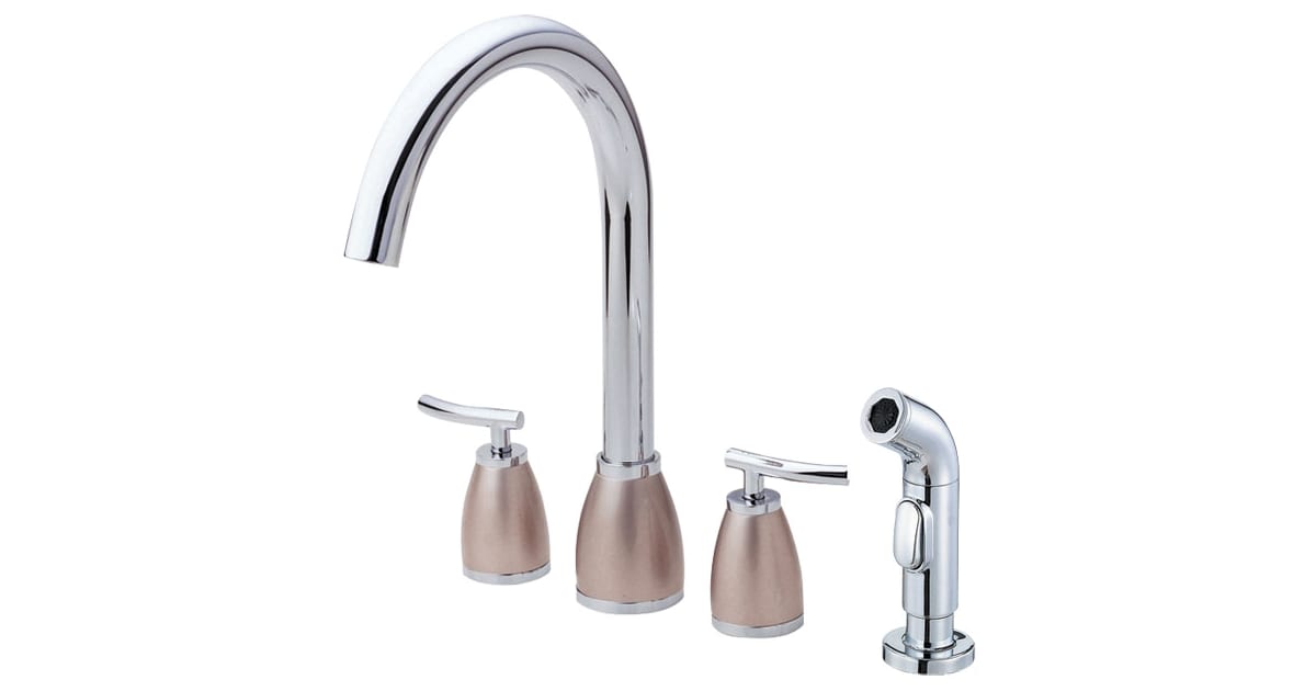 Danze D414854CSN Double Handle Kitchen Faucet with Metal Lever Handles ...