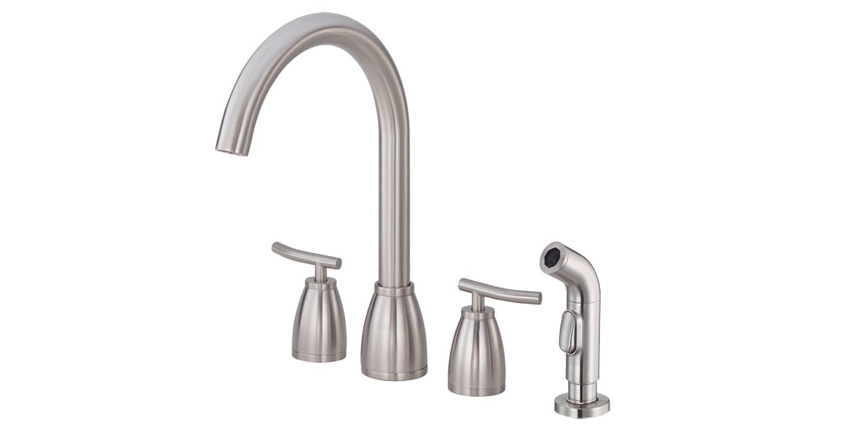 Danze D414854SS Double Handle Kitchen Faucet with Metal Lever Handles ...