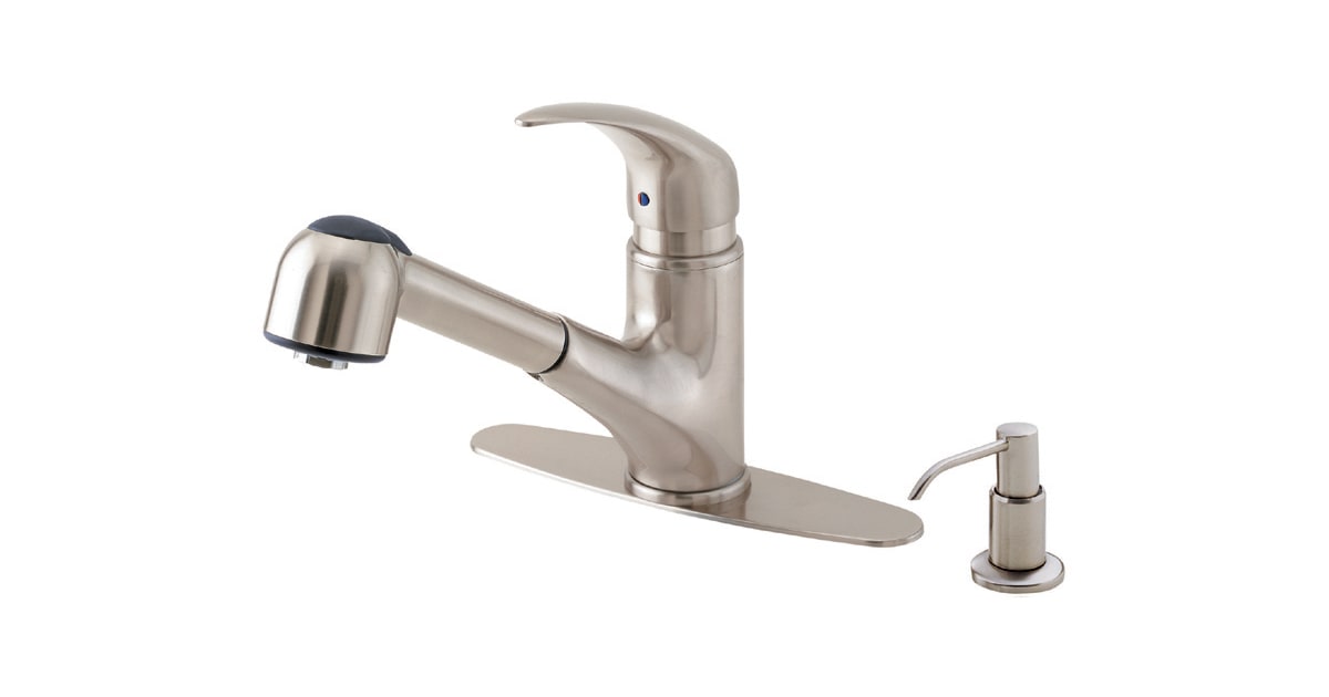Kitchen Danze D454557 Chrome Pull Down Spray Kitchen Faucet From
