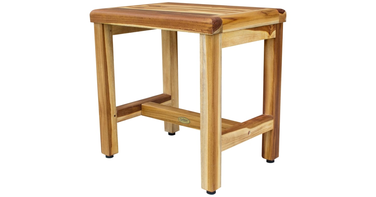 DecoTeak Oasis 12 in. 4-Tier Teak Corner Shelf DT181 - The Home Depot