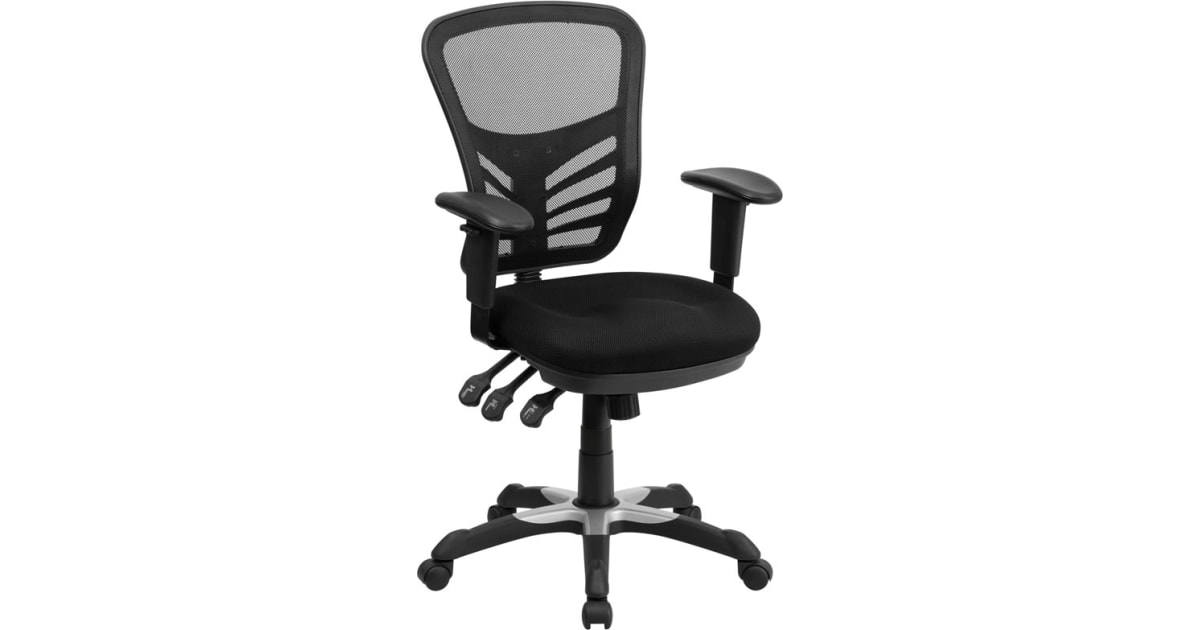 Delacora HL-0001-GG 25.75 Inch Wide Fabric Executive Swivel Chair with ...