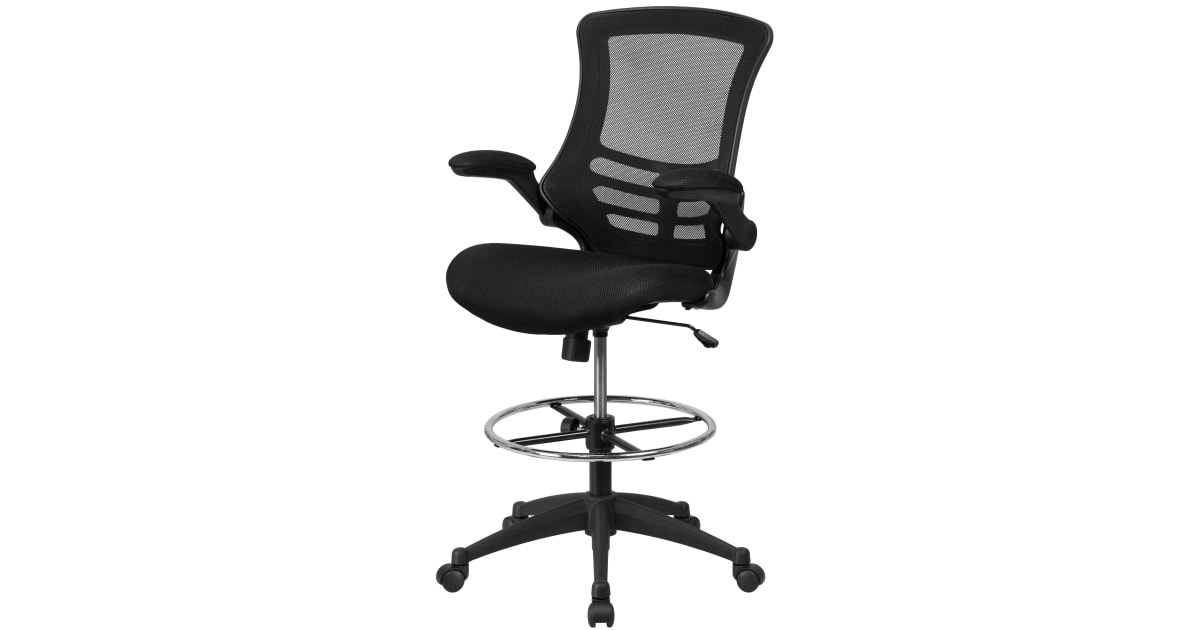 Delacora BLX5MDGG 24.5 Inch Wide Fabric Drafting Chair