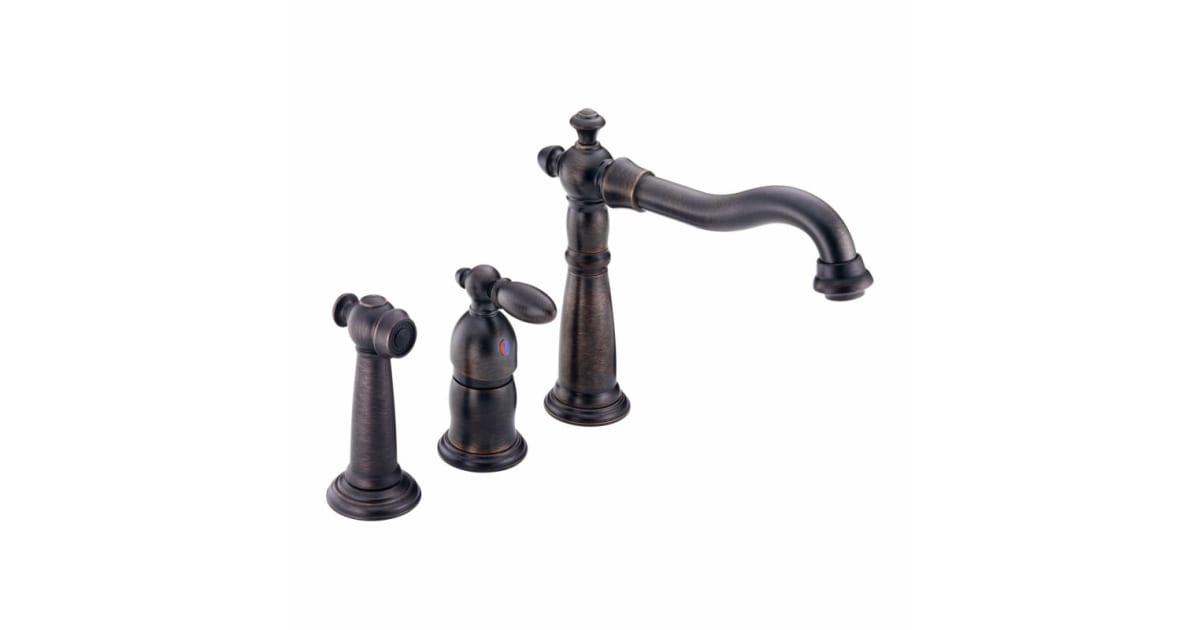 Delta 155RBWF Single Handle Kitchen Faucet with Side