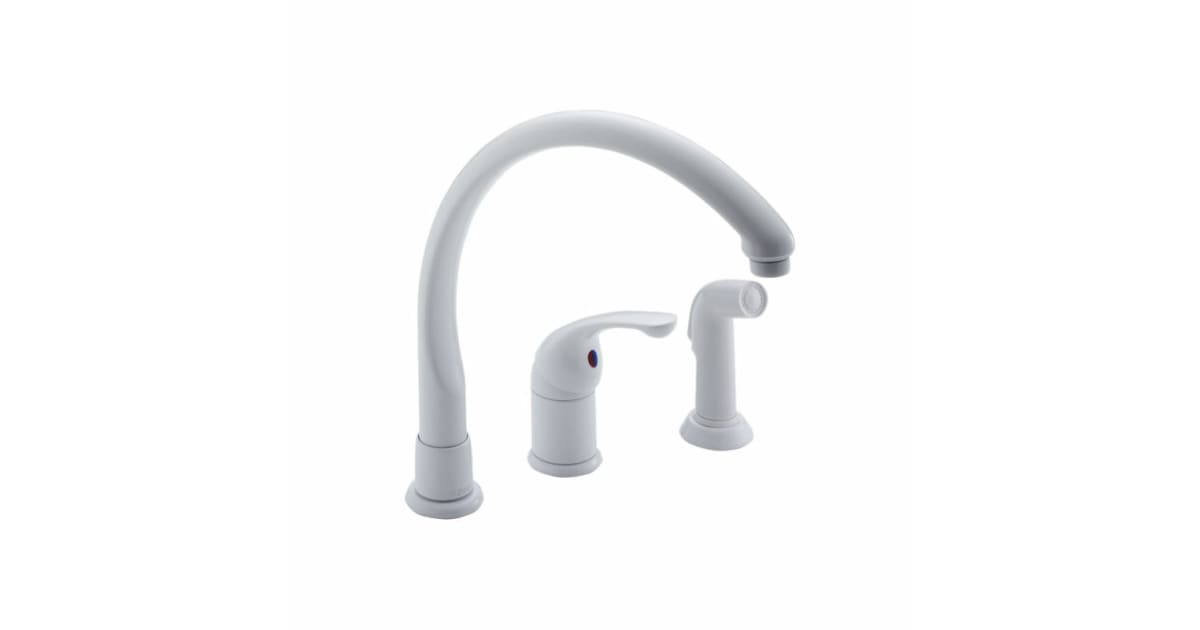 Delta 172-WHWF Single Handle Kitchen Faucet with Side Spray from the