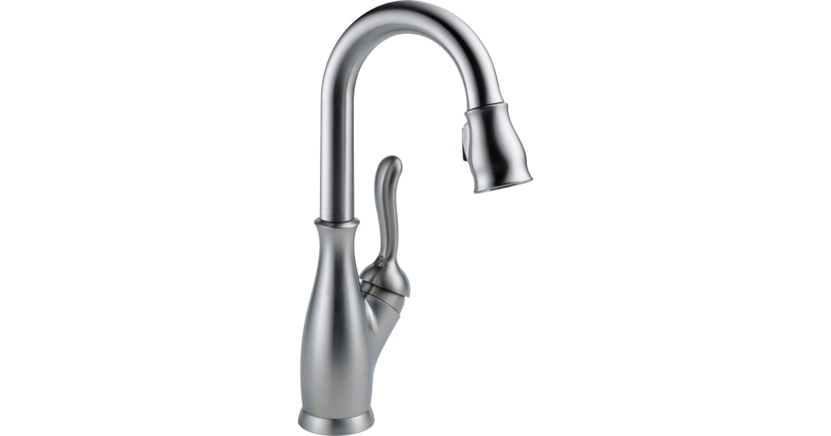 Delta Antoni Single-Handle Pull-Down Sprayer Kitchen Faucet With Spring Spout In Matte Black 18803 Bl Dst