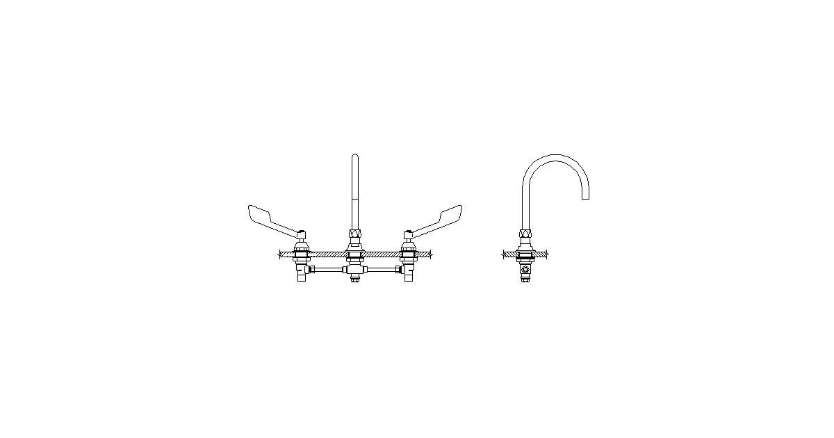 Delta R35 Delta 23C645-R35 Commercial Double Handle 1.5 GPM Widespread Bathroom ...