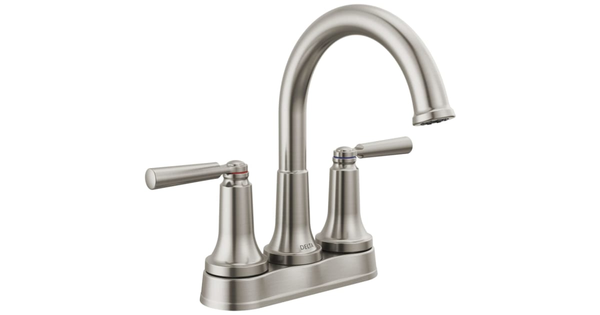 Delta 2535-SSMPU-DST Saylor 1.2 GPM Centerset Bathroom Faucet with Pop ...