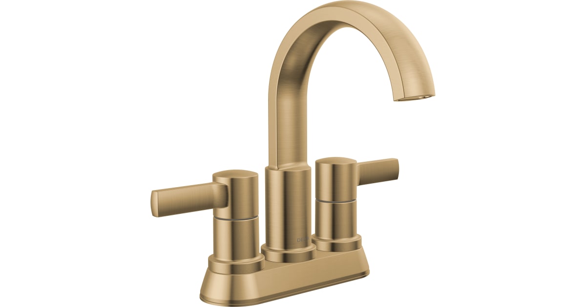 Delta 25855LF-CZ Albion 1.2 GPM Centerset Bathroom Faucet with Push Pop ...