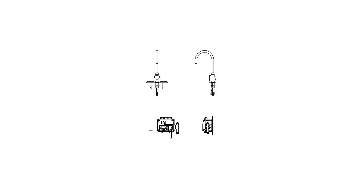Delta R35 Delta 3000T3470A-R35 Commercial 1.5 GPM Centerset Hardwire Operated ...