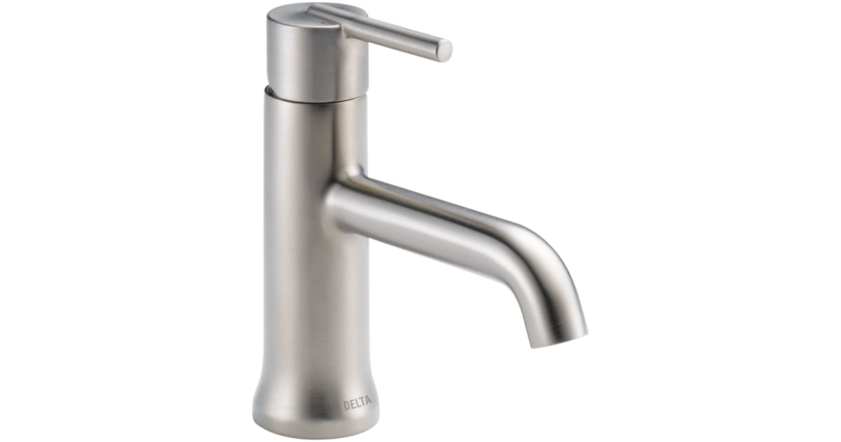 Delta 559LF-SSLPU Trinsic Single Hole Bathroom Faucet with Optional ...