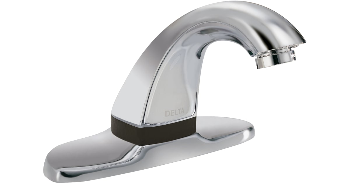 Delta 591-PLGHDF Commercial Centerset Electronic Lavatory Faucet with ...