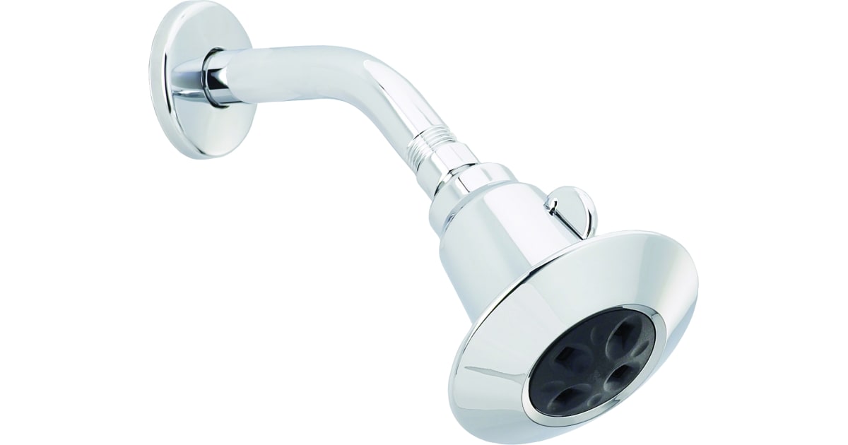 Delta 75152 2.5 GPM 4" Wide Multi Function Shower Head with H2Okinetic ...