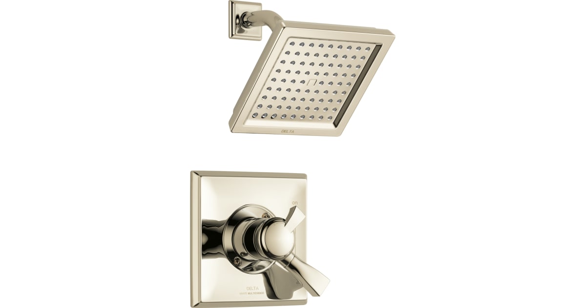 Delta Dryden Monitor 17 Serie Dusch-Trim Poliertes Nickel - Duscharmatur Mit Thermostat, 2-Funktionsgriff