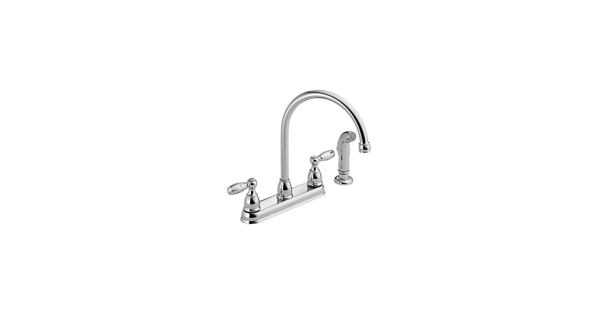 Delta 21988LF Two Handle Kitchen Faucet With Side Spray