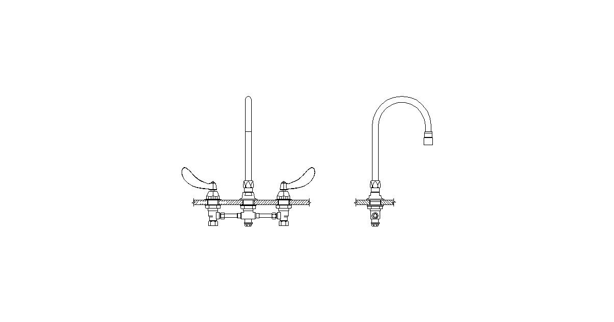 Delta 27C2944L Commercial Kitchen Faucet Double Handle